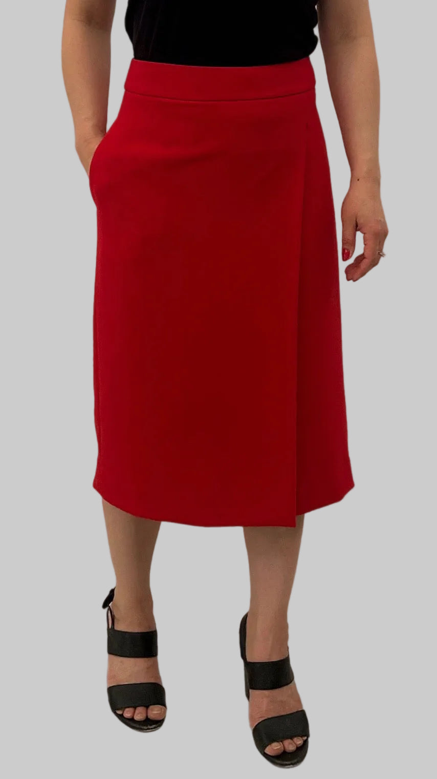 Red Wrap Skirt