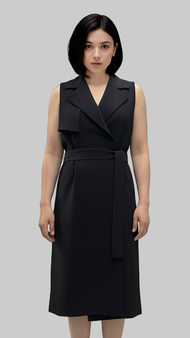 Sleeveless Trench Coat Dress