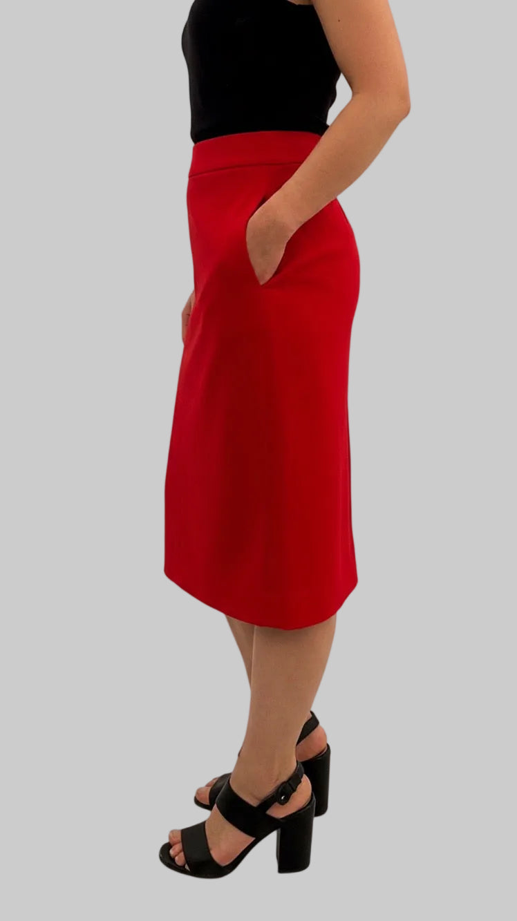 Red Wrap Skirt
