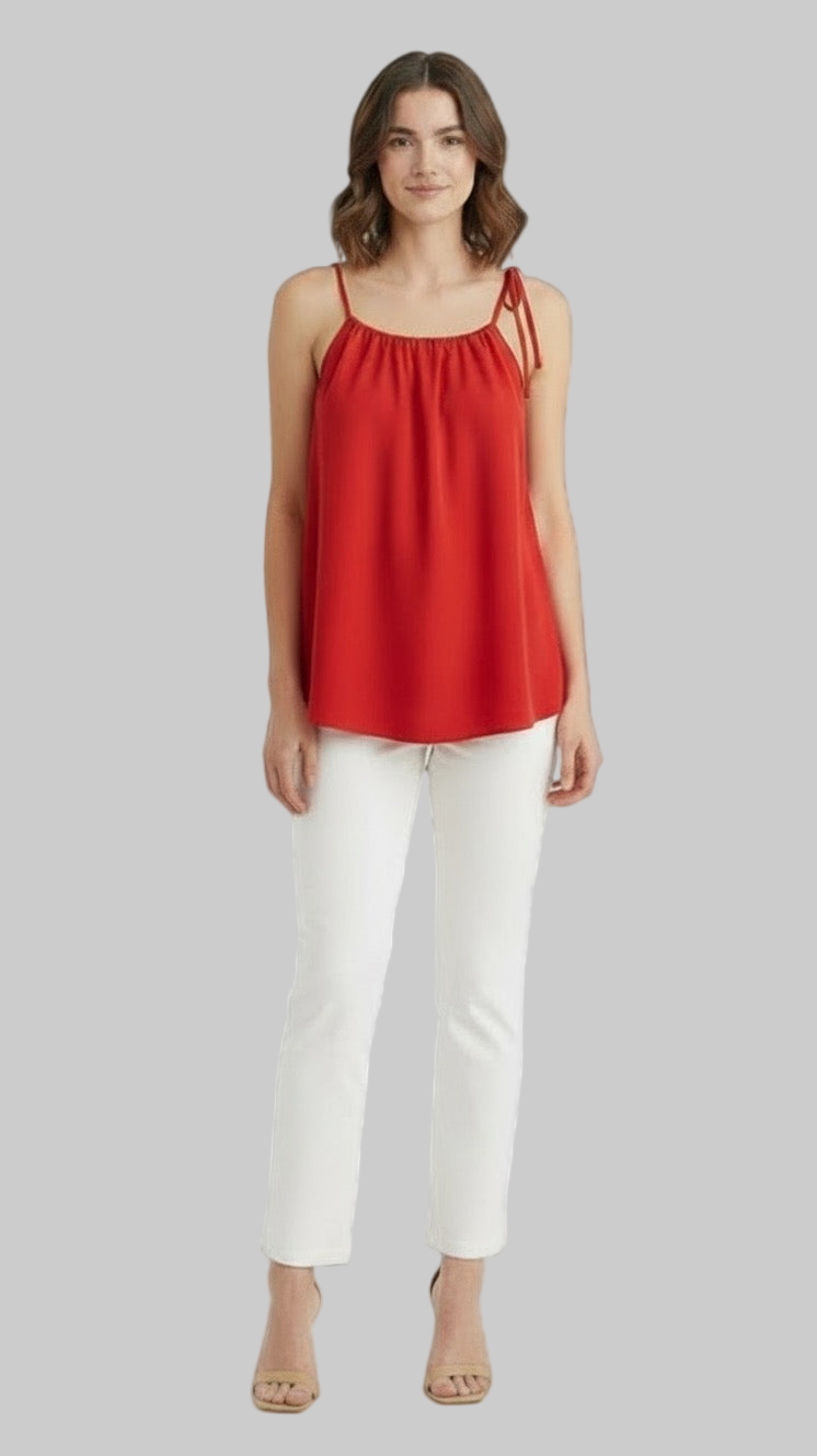 Red Strappy Tank Top