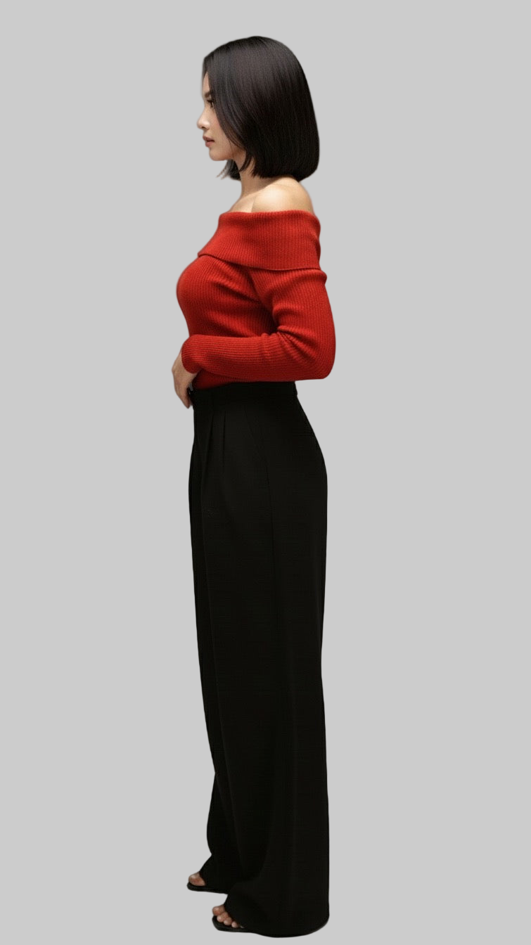 Wide Leg Pants with Belt Loops