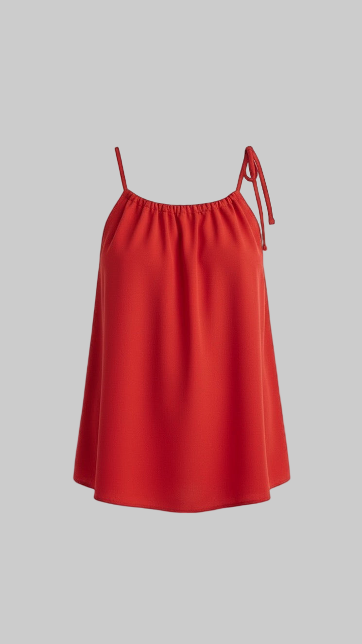 Red Strappy Tank Top
