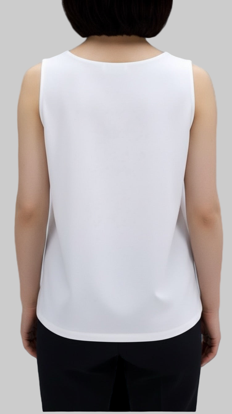 White Sleeveless Blouse