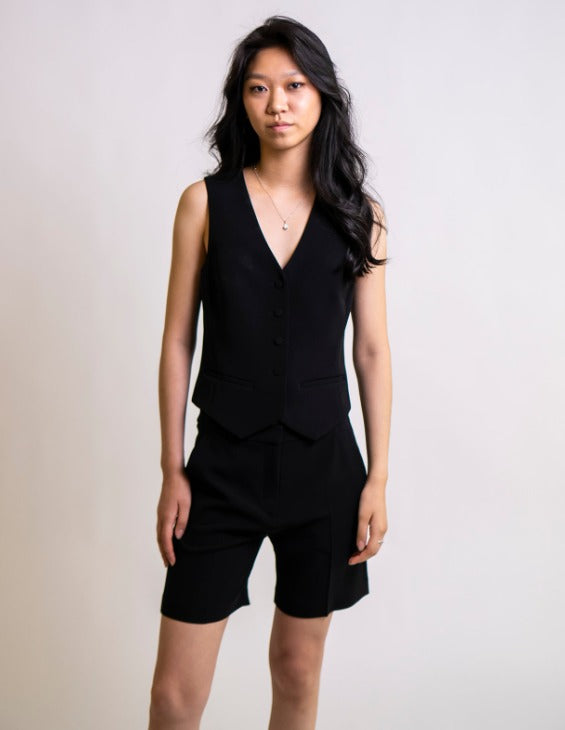 Button Up Vest and matching shorts