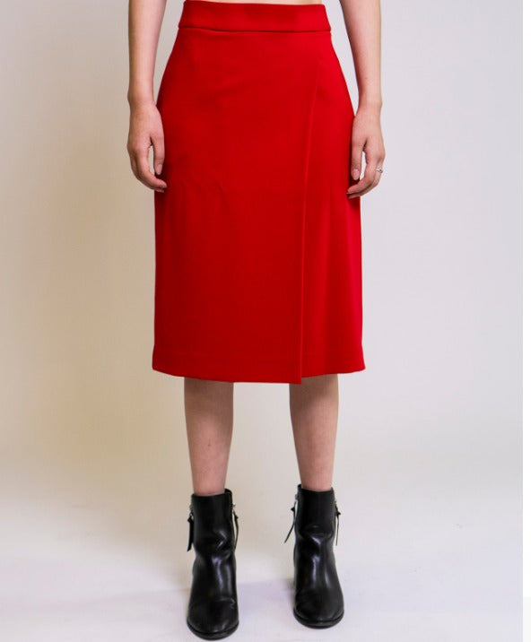 Red Wrap Skirt